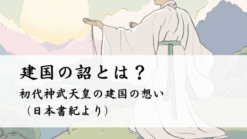 建国の詔とは？初代神武天皇の建国の想い（日本書紀より）