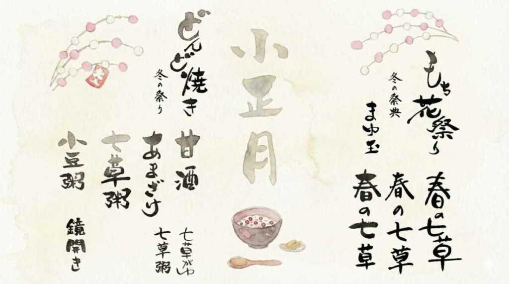 小正月とは？1月15日を目安に行われる行事・食べ物・飾りつけ