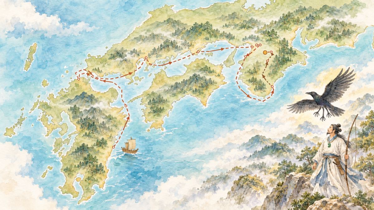神武東征のルートと年数|なぜ東へ向かったのか、史実なのかを地名と年表で整理