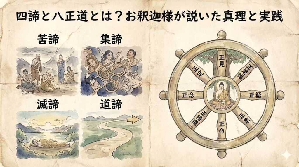 四諦（したい）と八正道（はっしょうどう）とは？お釈迦様が説いた心理と実践